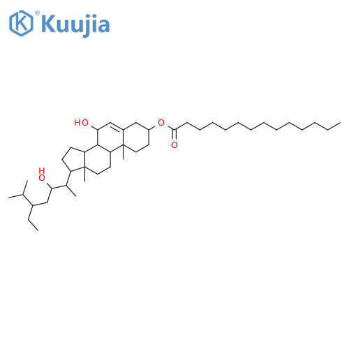 (3beta,7alpha,22R)-7,22-dihydroxystigmast-5-en-3-yl tetradecanoate structure