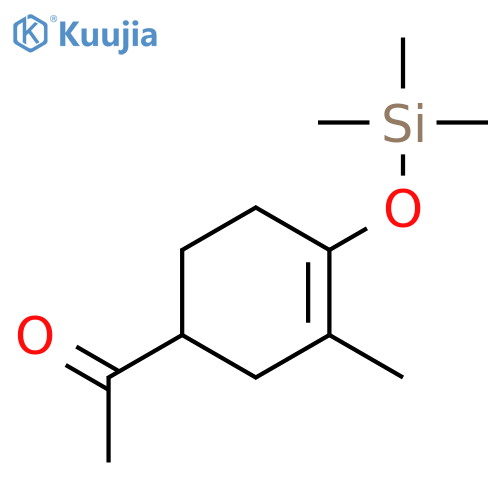 Ethanone, 1-[3-methyl-4-[(trimethylsilyl)oxy]-3-cyclohexen-1-yl]-, (±)- structure