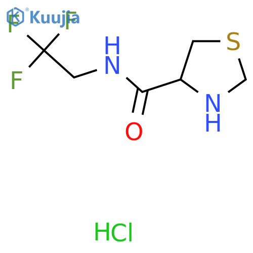 N-(2,2,2-Trifluoroethyl)-1,3-thiazolidine-4-carboxamide hydrochloride structure