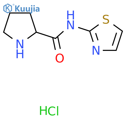 N-(1,3-thiazol-2-yl)pyrrolidine-2-carboxamide hydrochloride structure