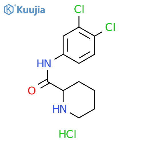 N-(3,4-dichlorophenyl)piperidine-2-carboxamide hydrochloride structure