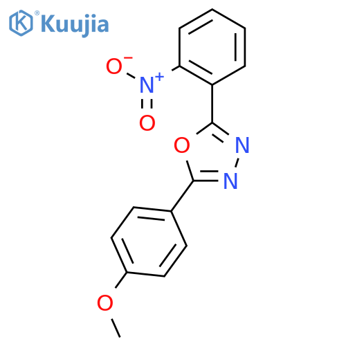 1,3,4-Oxadiazole, 2-(4-methoxyphenyl)-5-(2-nitrophenyl)- structure