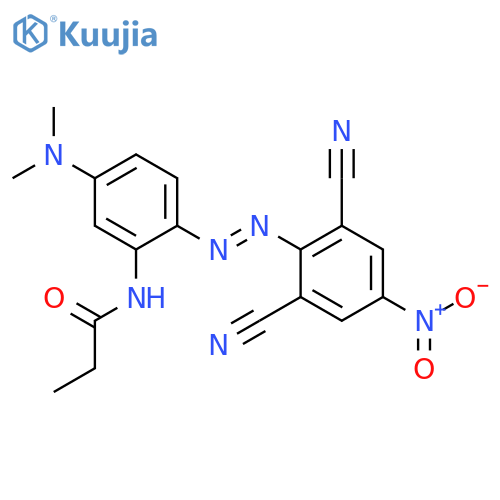 Propanamide, N-[2-[(2,6-dicyano-4-nitrophenyl)azo]-5-(dimethylamino)phenyl]- structure