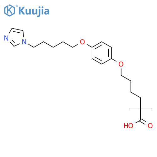 Hexanoic acid,6-[4-[[5-(1H-imidazol-1-yl)pentyl]oxy]phenoxy]-2,2-dimethyl- structure
