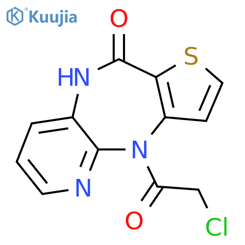10H-Pyrido[3,2-b]thieno[3,2-e][1,4]diazepin-10-one, 4-(chloroacetyl)-4,9-dihydro- structure