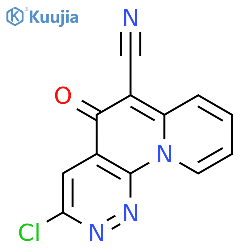5H-Pyridazino[4,3-c]quinolizine-6-carbonitrile, 3-chloro-5-oxo- structure