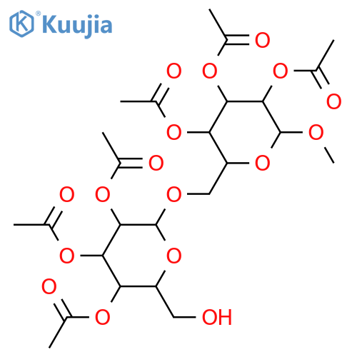 6-O-α-D-Galactopyranosyl-D-glucose; β-Pyranose-form, Me glycoside, 2,3,4,2',3',4'-hexa-Ac structure