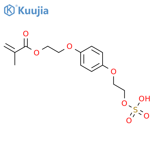 2-Propenoic acid, 2-methyl-, 2-[4-[2-(sulfooxy)ethoxy]phenoxy]ethyl ester structure