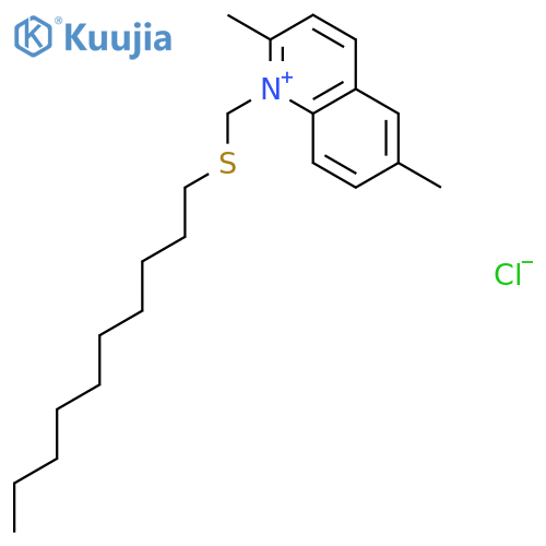 Quinolinium, 1-[(decylthio)methyl]-2,6-dimethyl-, chloride structure