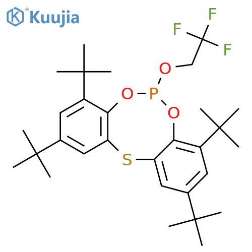 Dibenzo[d,g][1,3,6,2]dioxathiaphosphocin, 2,4,8,10-tetrakis(1,1-dimethylethyl)-6-(2,2,2-trifluoroethoxy)- structure