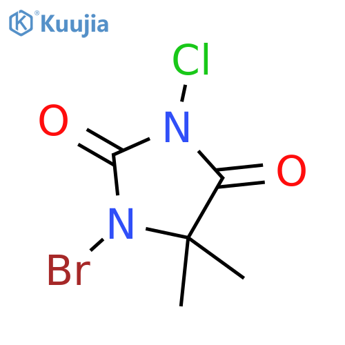 2,4-Imidazolidinedione,bromochlorodimethyl- structure