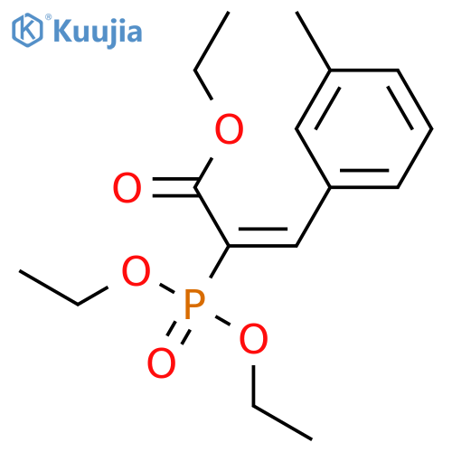 2-Propenoic acid, 2-(diethoxyphosphinyl)-3-(3-methylphenyl)-, ethyl ester structure