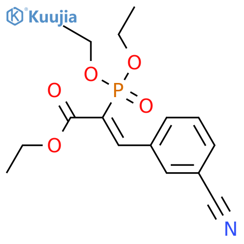 2-Propenoic acid, 3-(3-cyanophenyl)-2-(diethoxyphosphinyl)-, ethyl ester structure