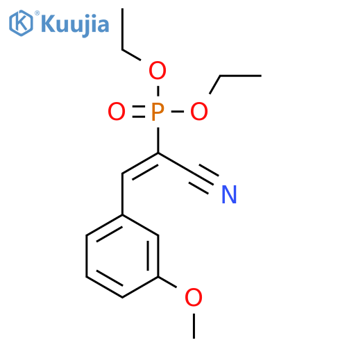 Phosphonic acid, [1-cyano-2-(3-methoxyphenyl)ethenyl]-, diethyl ester structure