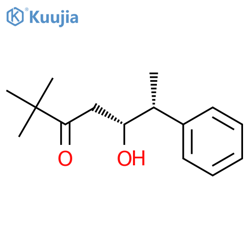 3-Heptanone, 5-hydroxy-2,2-dimethyl-6-phenyl-, (R*,R*)-(±)- structure