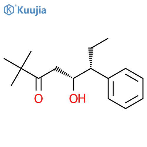 3-Octanone, 5-hydroxy-2,2-dimethyl-6-phenyl-, (R*,R*)-(±)- structure