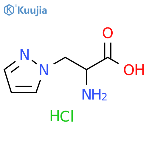 2-amino-3-(1H-pyrazol-1-yl)propanoic acid hydrochloride structure