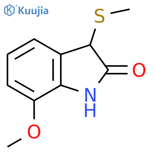 2H-Indol-2-one, 1,3-dihydro-7-methoxy-3-(methylthio)- structure