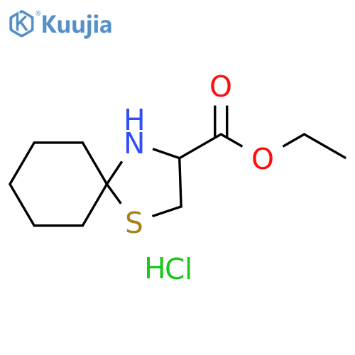 ethyl 1-thia-4-azaspiro[4.5]decane-3-carboxylate hydrochloride structure