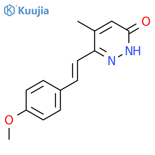 3(2H)-Pyridazinone, 6-[2-(4-methoxyphenyl)ethenyl]-5-methyl- structure