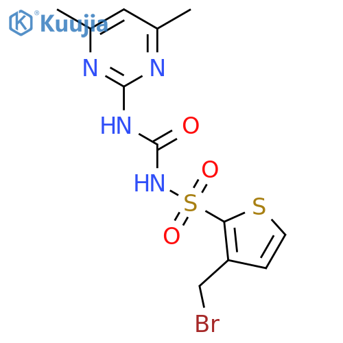 2-Thiophenesulfonamide, 3-(bromomethyl)-N-[[(4,6-dimethyl-2-pyrimidinyl)amino]carbonyl]- structure