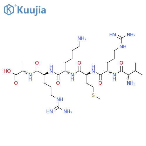L-Alanine, N-[N2-[N2-[N-(N2-L-valyl-L-arginyl)-L-methionyl]-L-lysyl]-L-arginyl]- structure