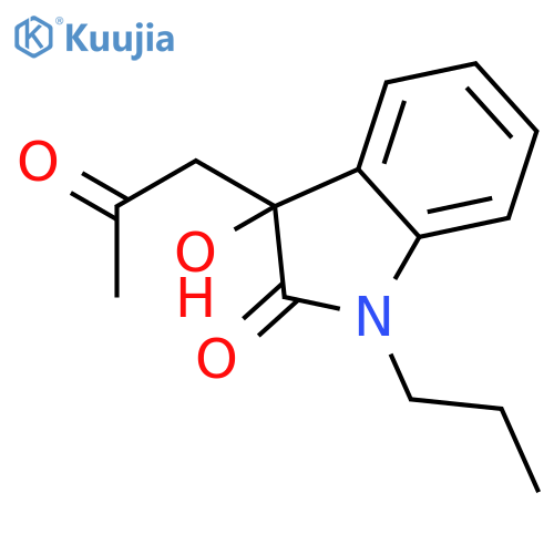 3-Hydroxy-3-(2-oxopropyl)-1-propyl-1,3-dihydro-2H-indol-2-one structure
