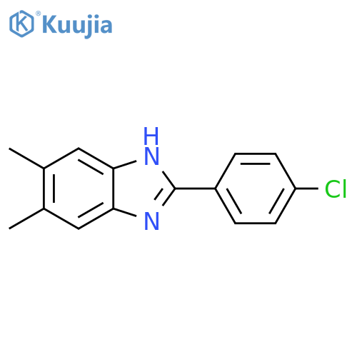 2-(4-Chloro-phenyl)-5,6-dimethyl-1H-benzoimidazole structure