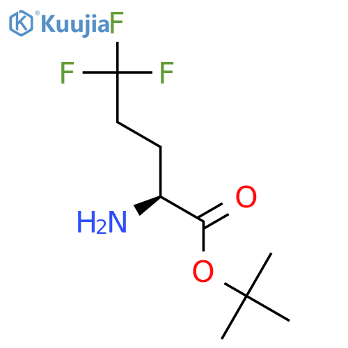 tert-butyl 2-amino-5,5,5-trifluoropentanoate structure
