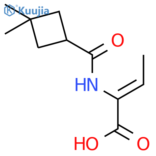 2-Butenoic acid, 2-[[(3,3-dimethylcyclobutyl)carbonyl]amino]-, (Z)- structure