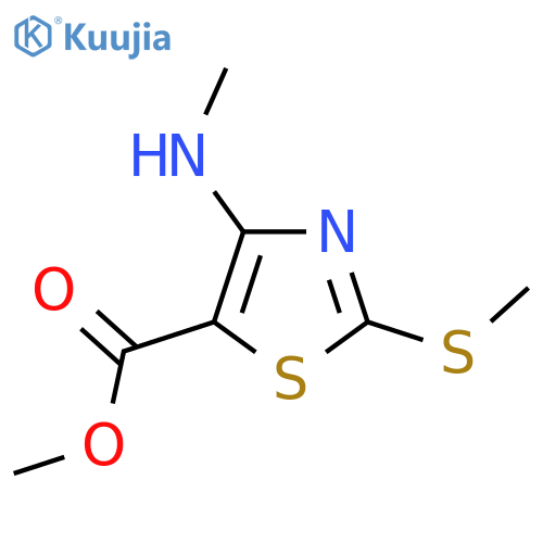 Methyl 4-(methylamino)-2-(methylthio)thiazole-5-carboxylate structure