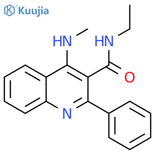 3-Quinolinecarboxamide, N-ethyl-4-(methylamino)-2-phenyl- structure