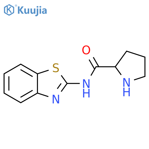 Pyrrolidine-2-carboxylic acid benzothiazol-2-ylamide structure