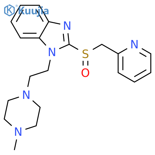 1H-Benzimidazole, 1-[2-(4-methyl-1-piperazinyl)ethyl]-2-[(2-pyridinylmethyl)sulfinyl]- structure