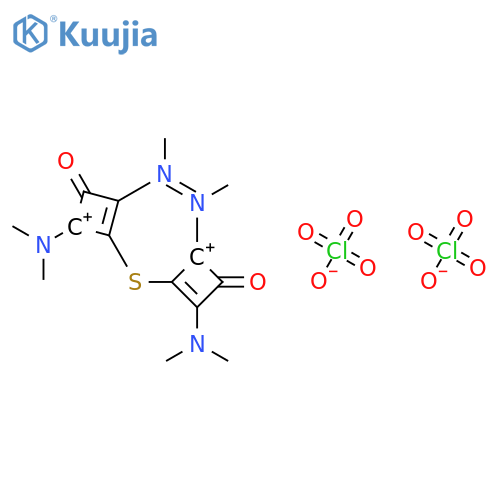 Cyclobutenylium, 2,2'-thiobis[1,3-bis(dimethylamino)-4-oxo-, diperchlorate structure