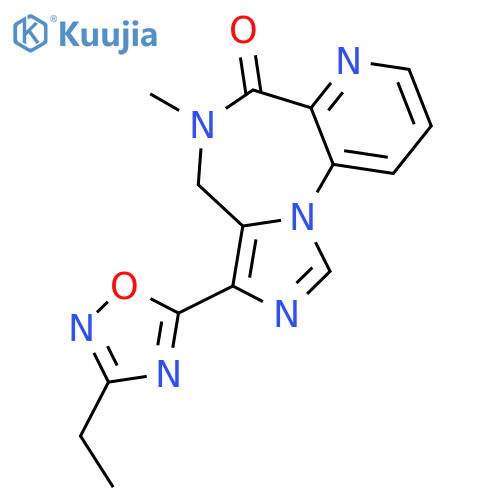 6H-Imidazo[1,5-a]pyrido[2,3-f][1,4]diazepin-6-one, 3-(3-ethyl-1,2,4-oxadiazol-5-yl)-4,5-dihydro-5-methyl- structure