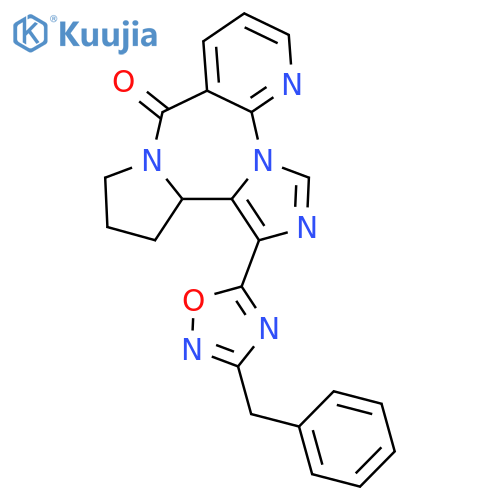 9H-Imidazo[5,1-c]pyrido[2,3-e]pyrrolo[1,2-a][1,4]diazepin-9-one, 11,12,13,13a-tetrahydro-1-[3-(phenylmethyl)-1,2,4-oxadiazol-5-yl]- structure