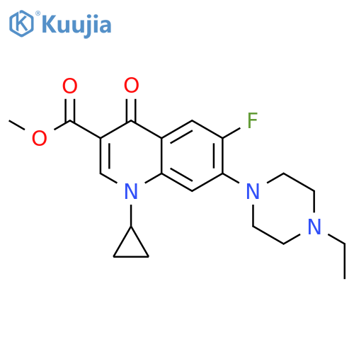 3-Quinolinecarboxylic acid, 1-cyclopropyl-7-(4-ethyl-1-piperazinyl)-6-fluoro-1,4-dihydro-4-oxo-, methyl ester structure