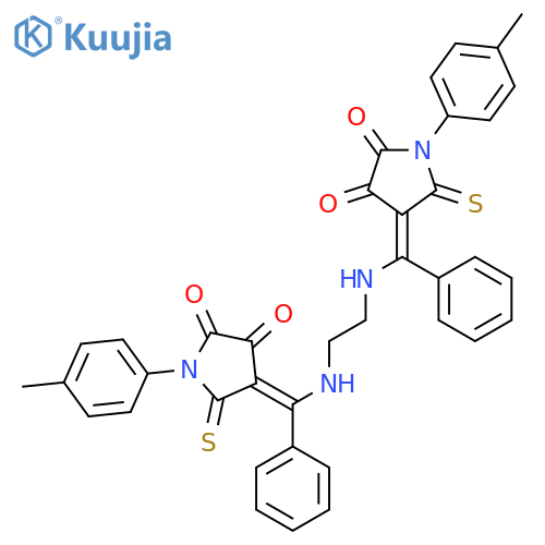2,3-Pyrrolidinedione,4,4'-[1,2-ethanediylbis[imino(phenylmethylidyne)]]bis[1-(4-methylphenyl)-5-thioxo-(9CI) structure