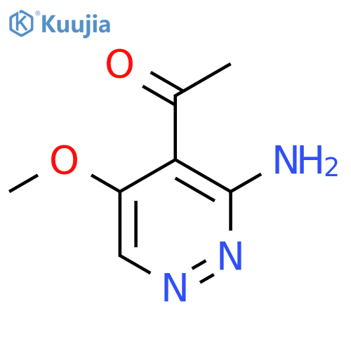 Ethanone, 1-(3-amino-5-methoxy-4-pyridazinyl)- (9CI) structure