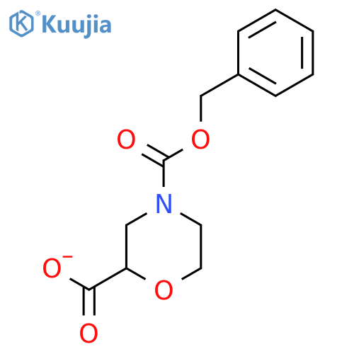 2,4-Morpholinedicarboxylic acid, 4-(phenylmethyl) ester, (±)- structure