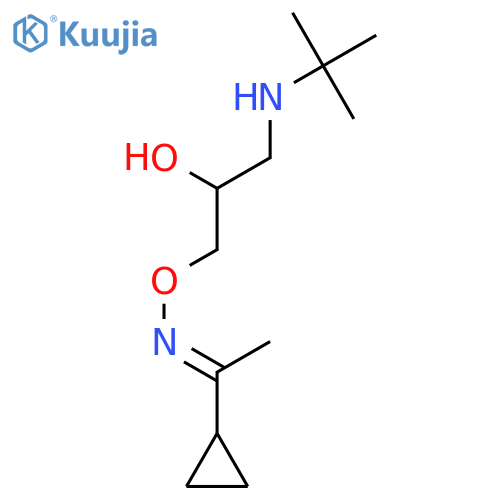 Ethanone, 1-cyclopropyl-, O-[3-[(1,1-dimethylethyl)amino]-2-hydroxypropyl]oxime, (E)-(±)- structure