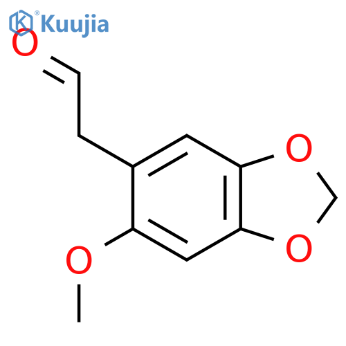 2-(6-methoxy-1,3-dioxaindan-5-yl)acetaldehyde structure