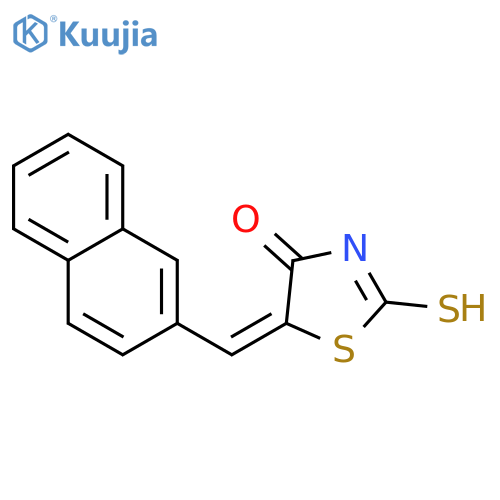 (5E)-2-Mercapto-5-(2-naphthylmethylene)-1,3-thiazol-4(5H)-one structure