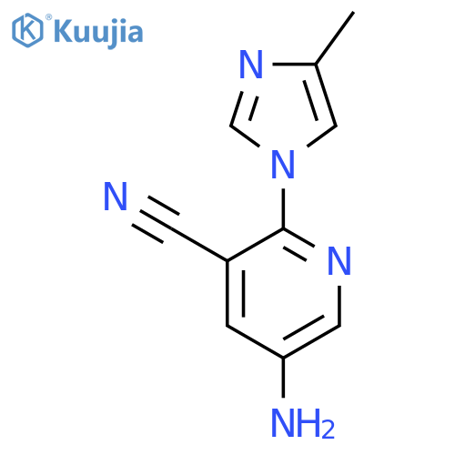 5-amino-2-(4-methyl-1H-imidazol-1-yl)-3-Pyridinecarbonitrile structure