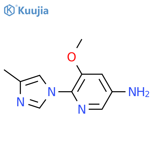 5-methoxy-6-(4-methyl-1H-imidazol-1-yl)-3-Pyridinamine structure
