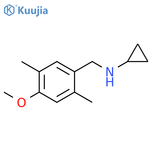Cyclopropyl-(4-methoxy-2,5-dimethylbenzyl)-amine structure