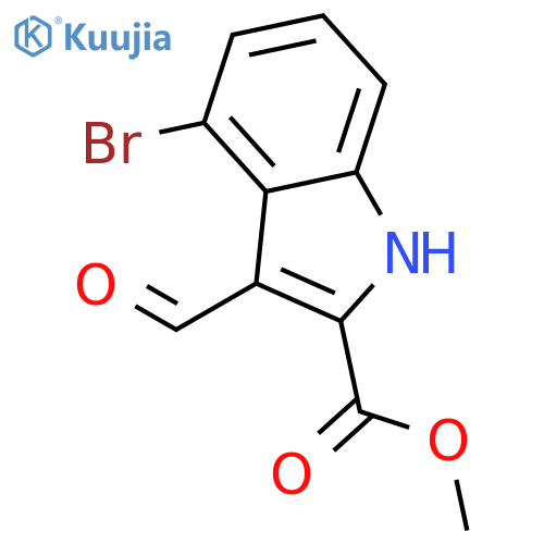 Methyl 4-bromo-3-formyl-1H-indole-2-carboxylate structure