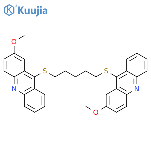 Acridine, 9,9'-[1,5-pentanediylbis(thio)]bis[2-methoxy- structure