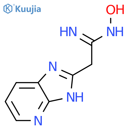 N'-hydroxy-2-{3H-imidazo4,5-bpyridin-2-yl}ethanimidamide structure